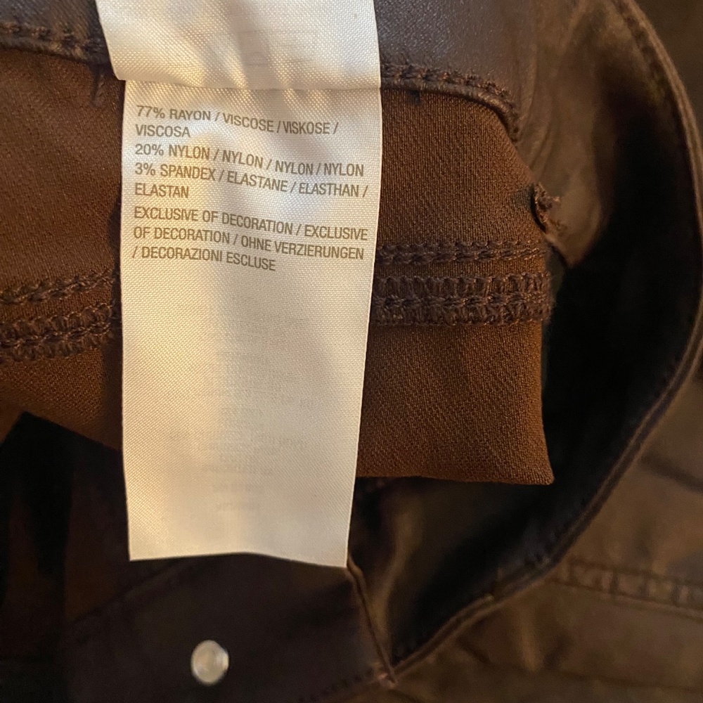 Denim & Co Canyon Retreat size 12 brown mocha pants new in bag - Picture 5 of 7
